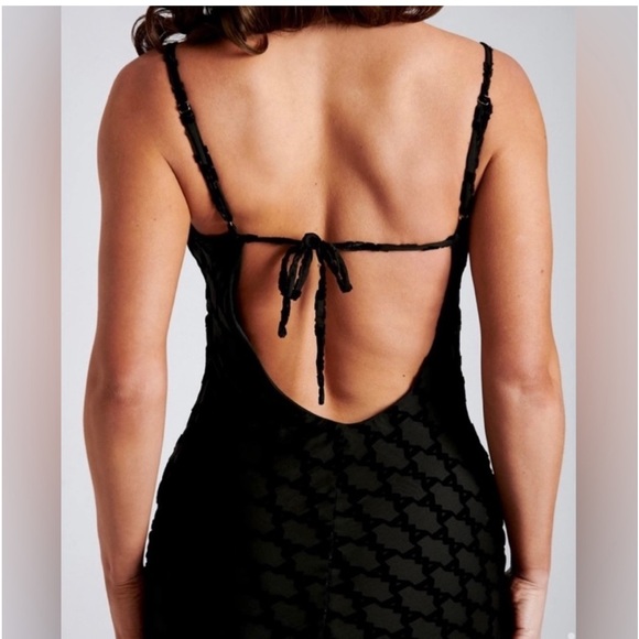 Meshki Mikela velvety monogram black dress - Picture 3 of 10